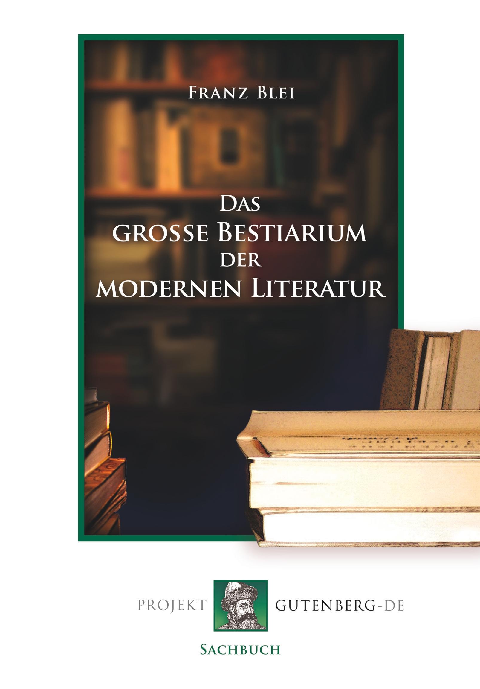 Vorderes Coverbild Das große Bestiarium der modernen Literatur
