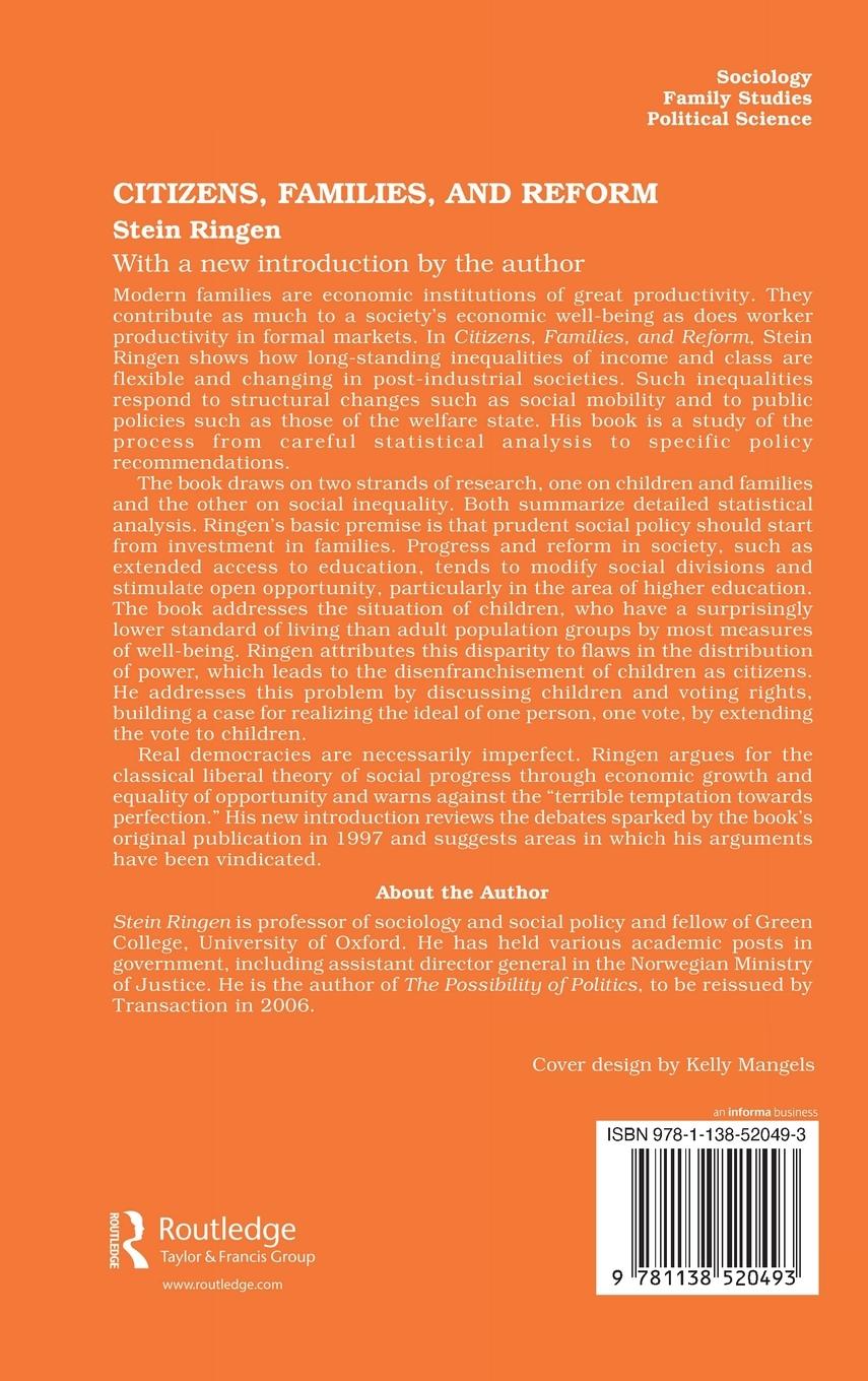 Rückseitencover Citizens, Families, and Reform