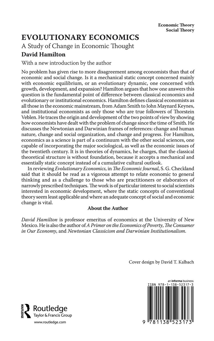 Rückseitencover Evolutionary Economics