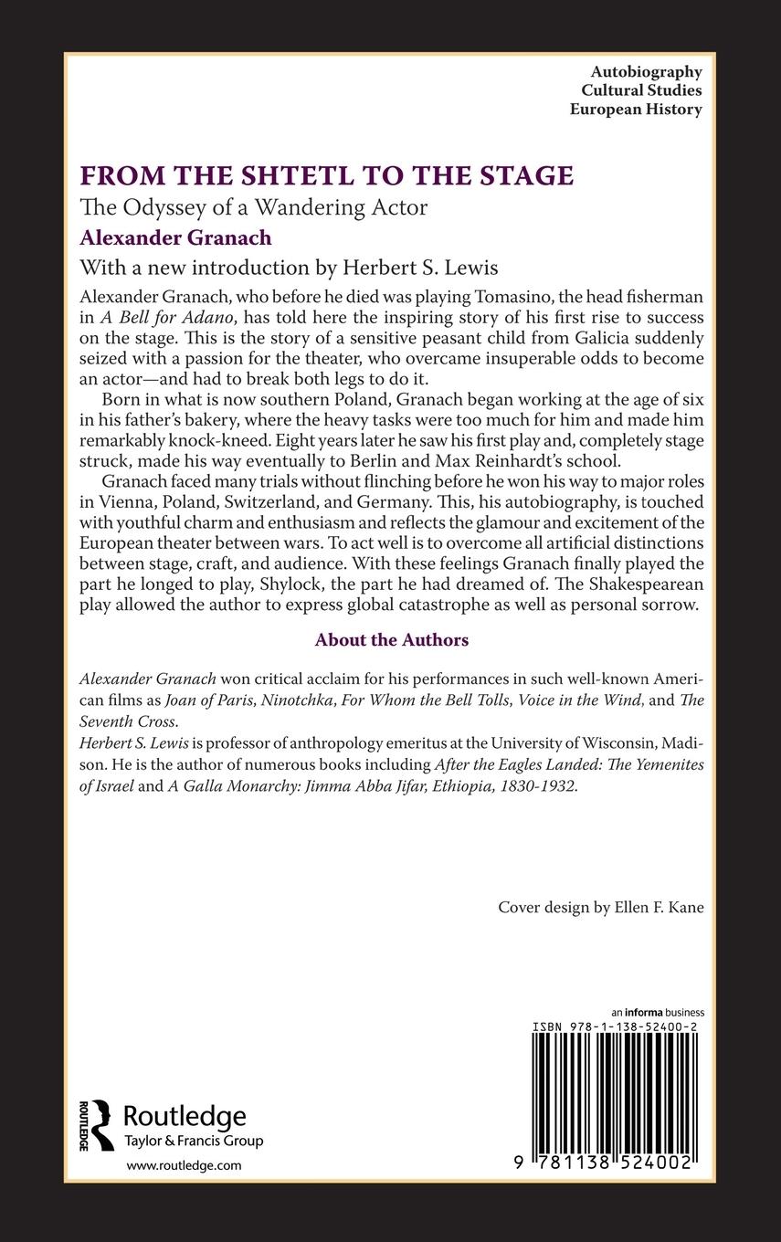 Rückseitencover From the Shtetl to the Stage