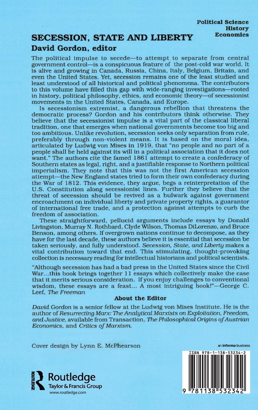 Rückseitencover Secession, State, and Liberty