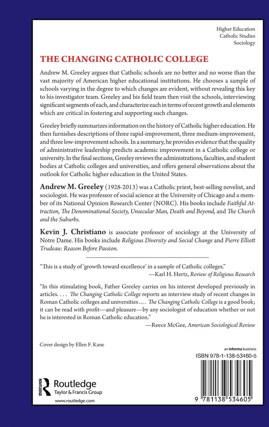 Rückseitencover The Changing Catholic College