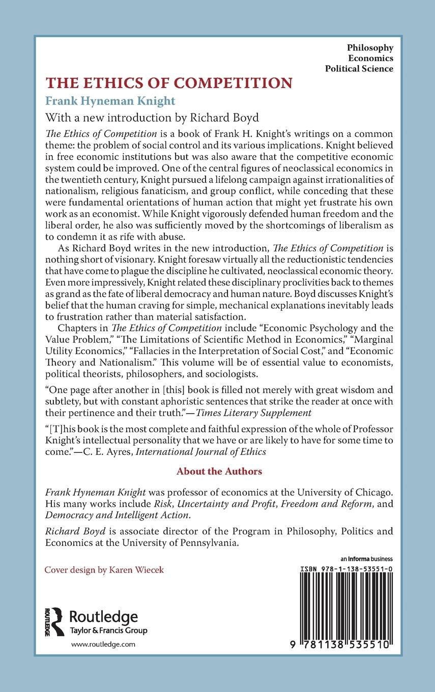 Rückseitencover The Ethics of Competition