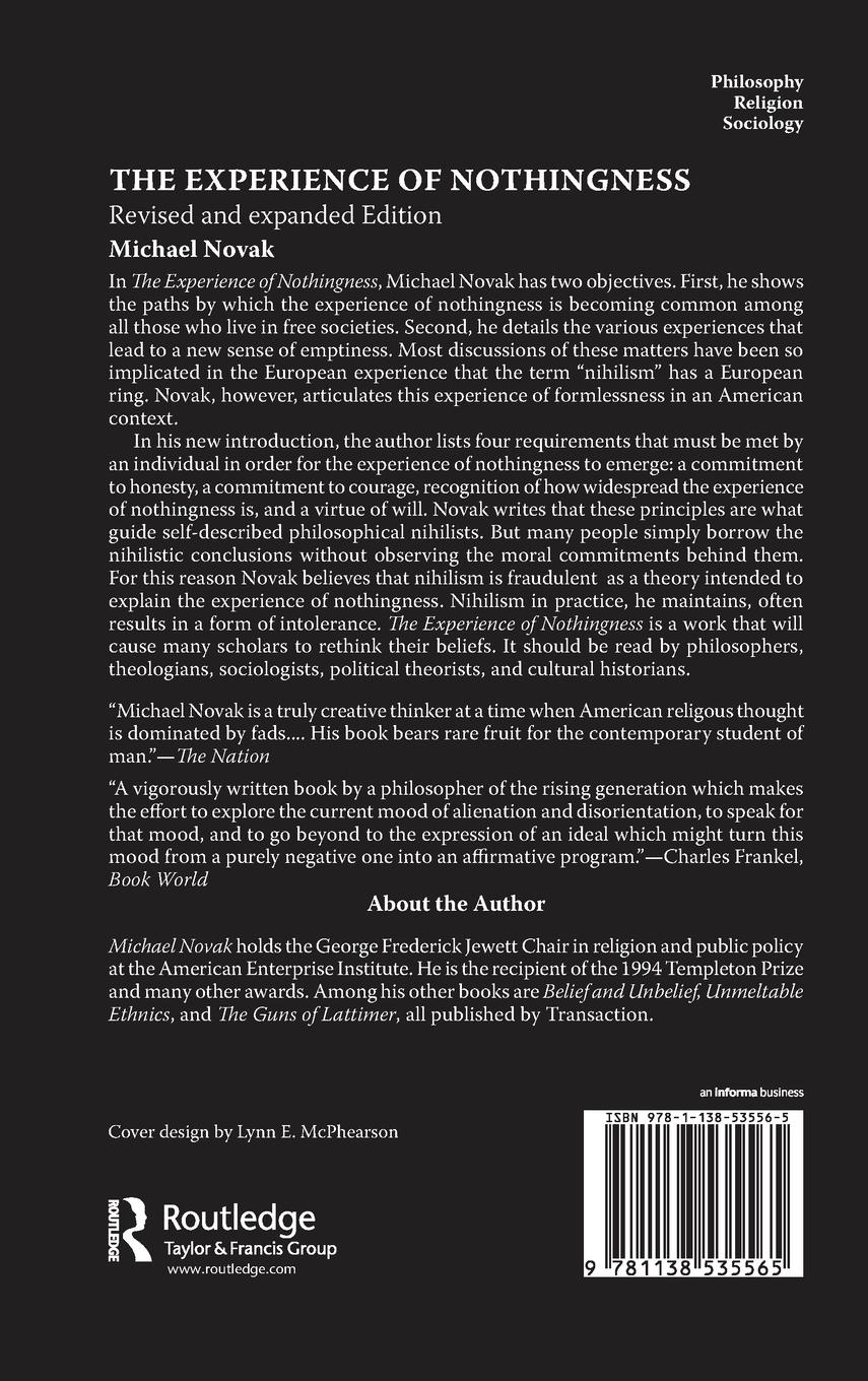 Rückseitencover The Experience of Nothingness