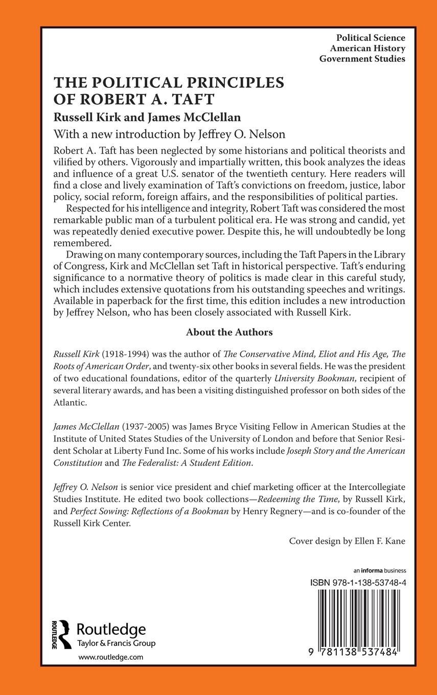 Rückseitencover The Political Principles of Robert A. Taft