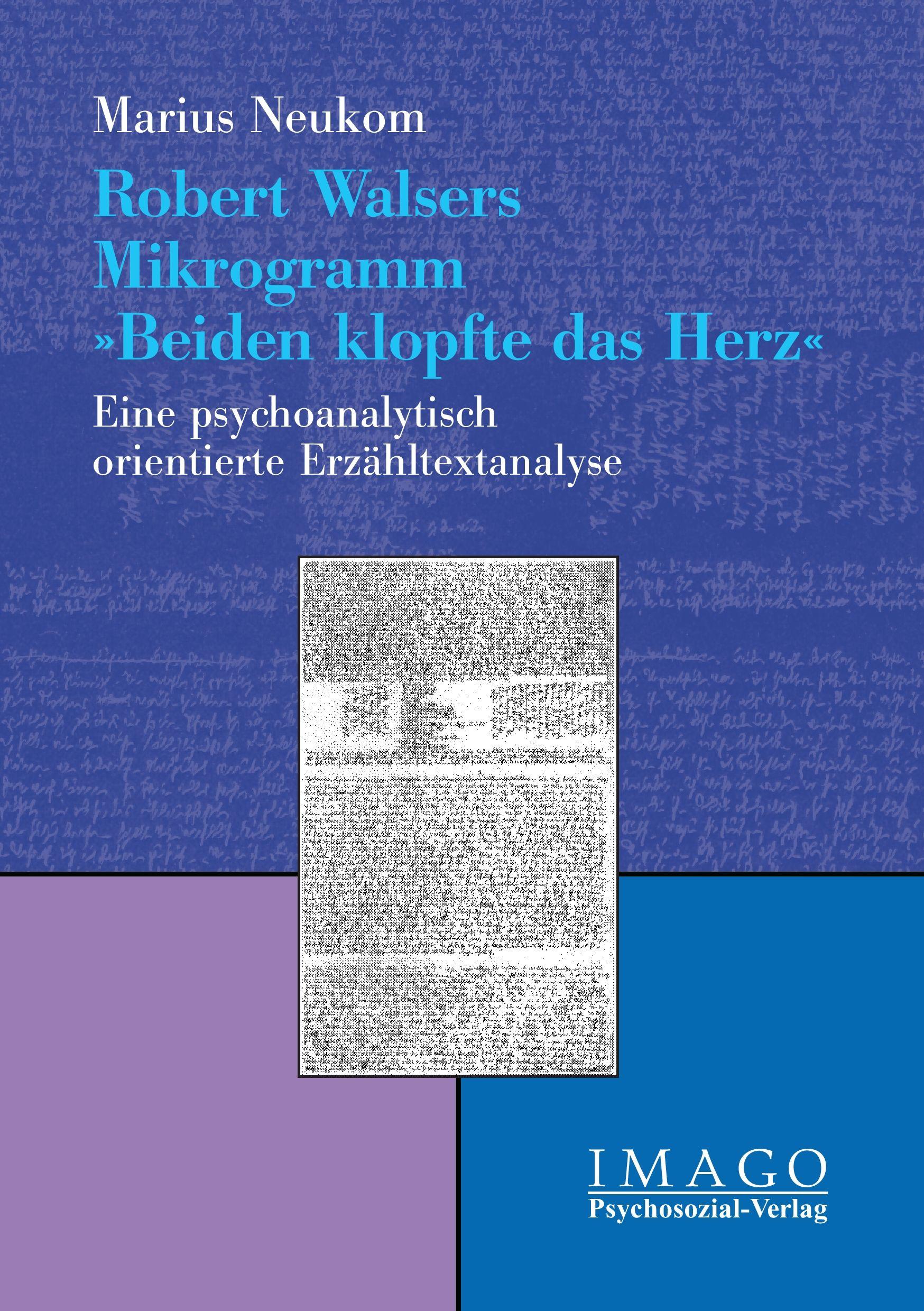 Vorderes Coverbild Robert Walsers Mikrogramm 'Beiden klopfte das Herz'