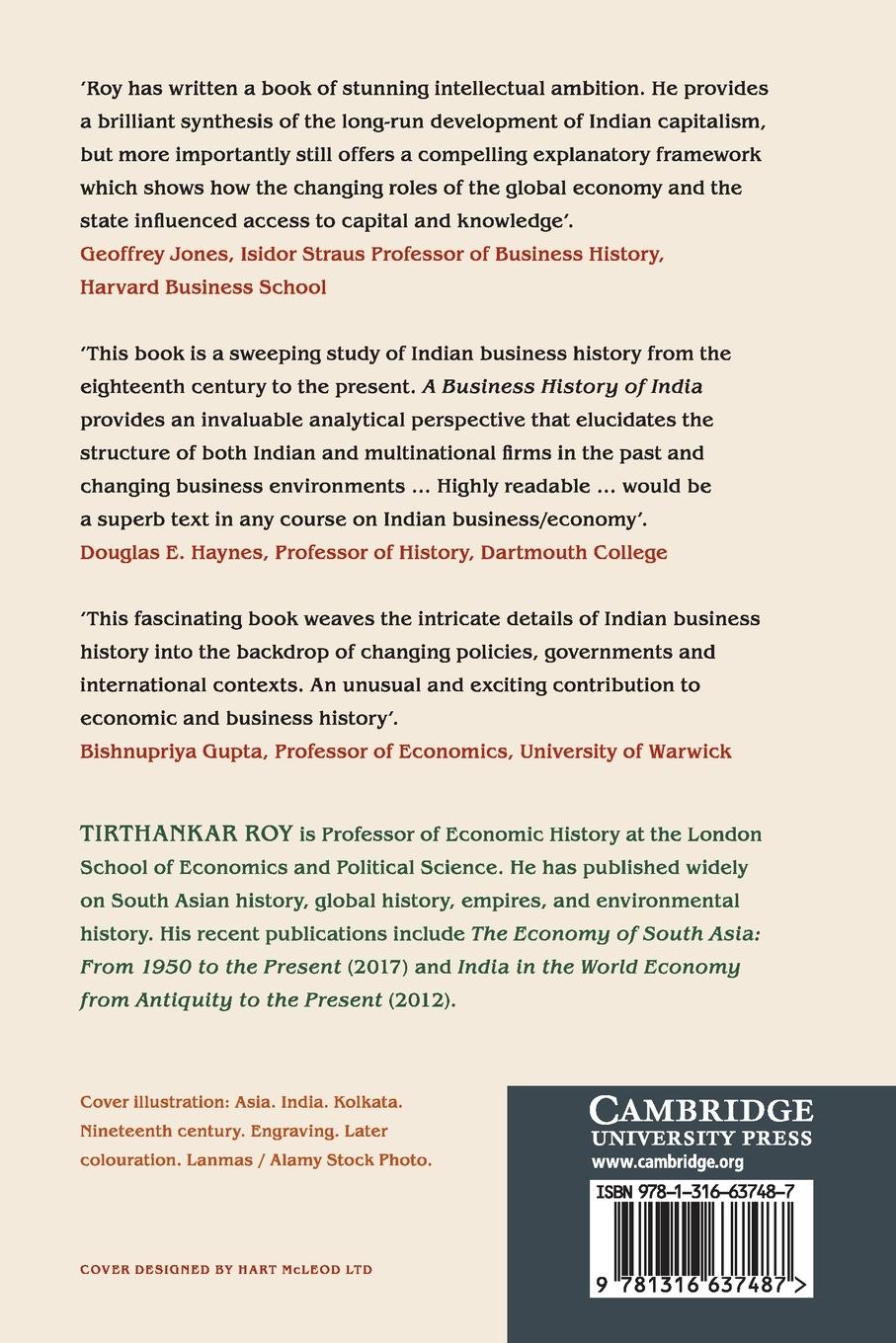 Rückseitencover A Business History of India
