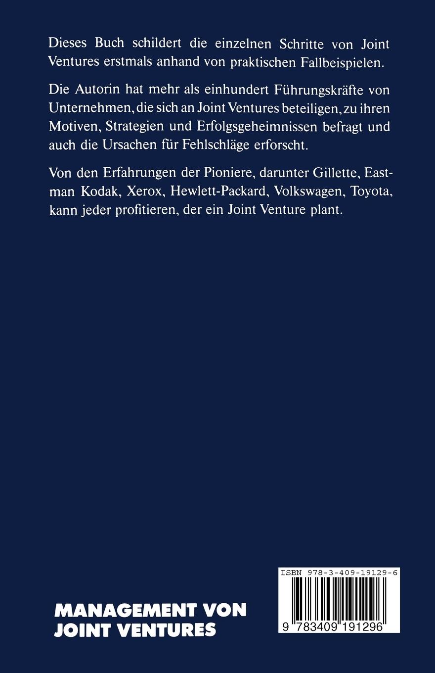 Rückseitencover Management von Joint Ventures