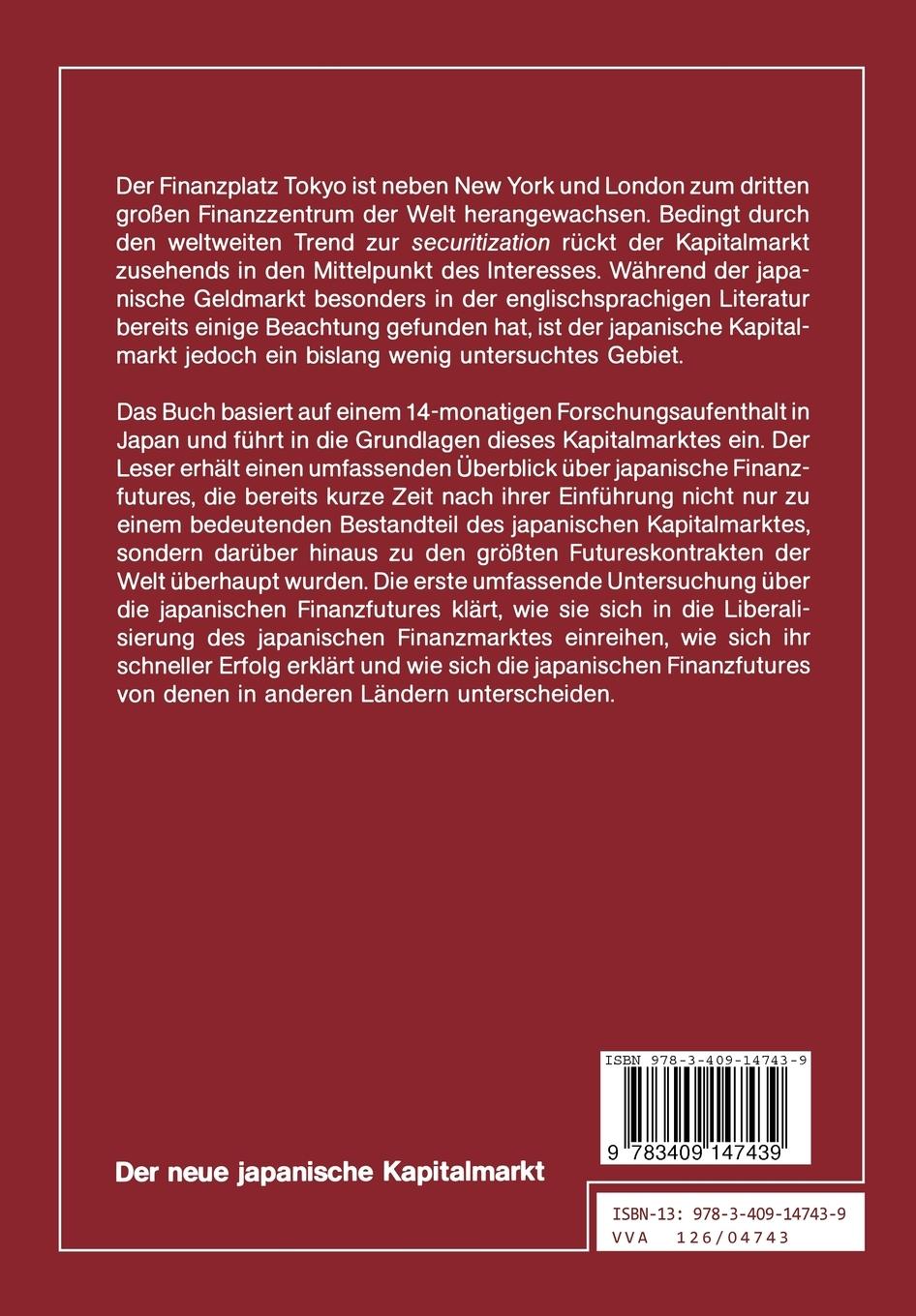 Rückseitencover Der neue japanische Kapitalmarkt