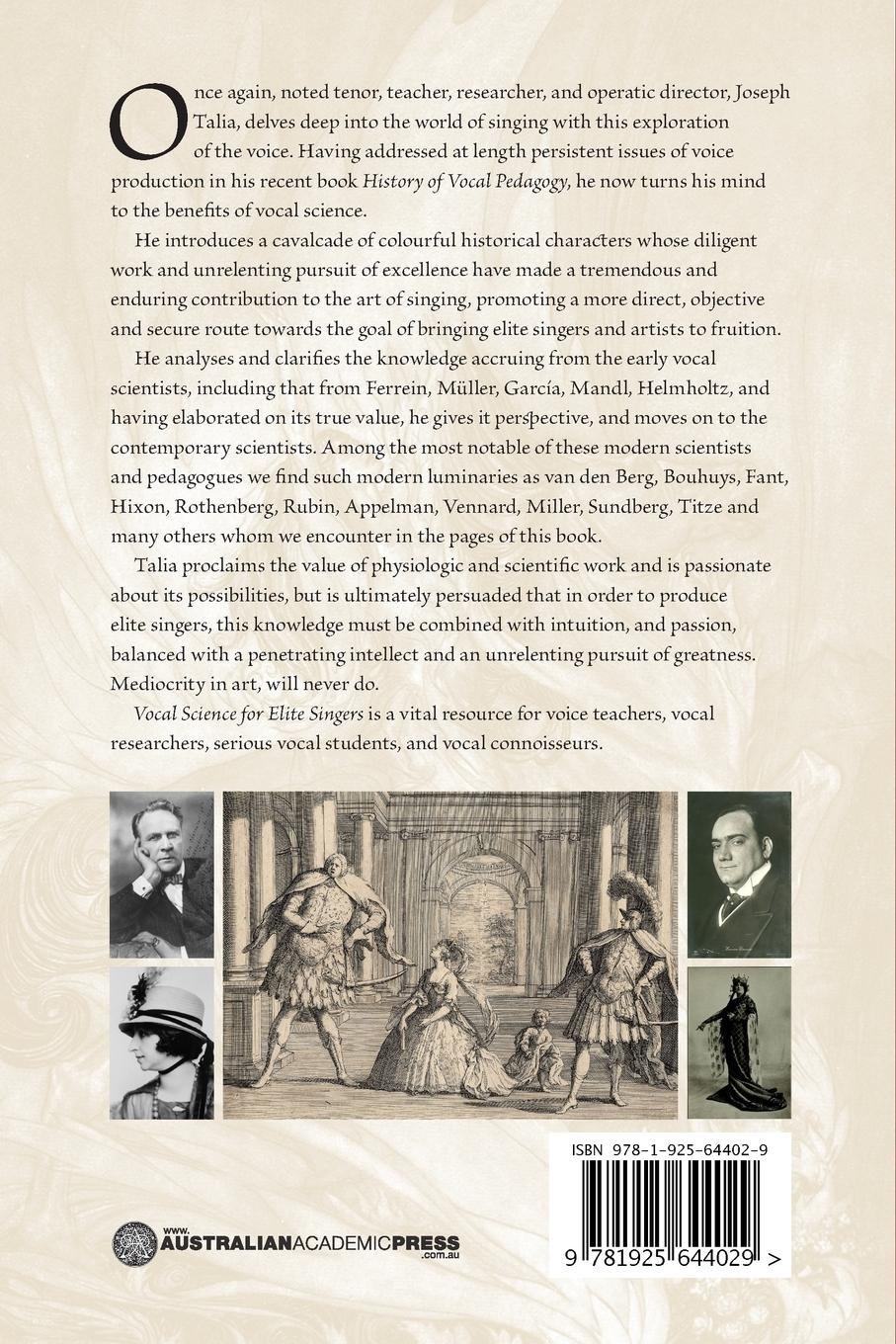 Rückseitencover Vocal Science for Elite Singers