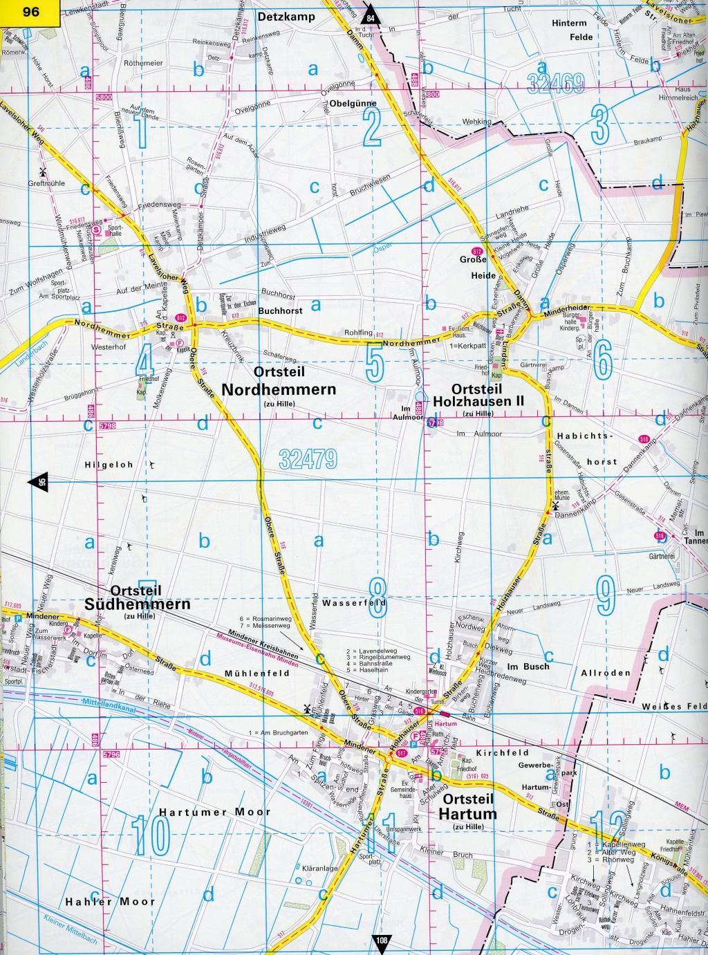 Beispielinhalt (Bild) ADAC Stadtatlas Ostwestfalen-Lippe 1:20 000 mit Bielefeld, Detmold, Gütersloh
