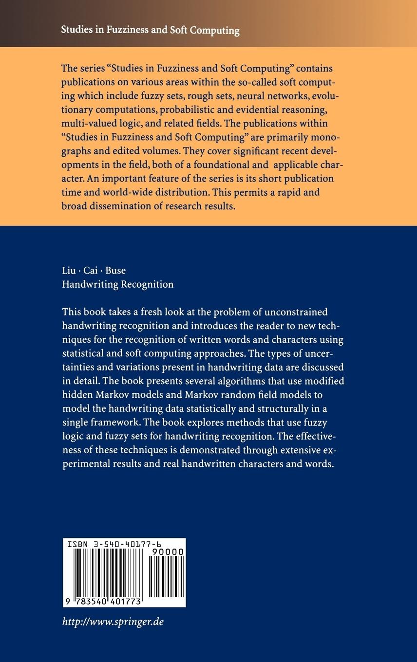 Rückseitencover Handwriting Recognition