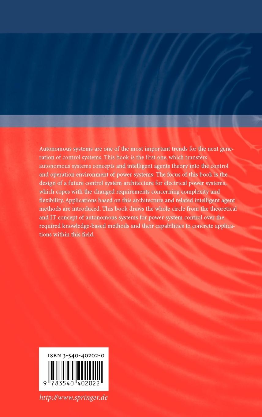 Rückseitencover Autonomous Systems and Intelligent Agents in Power System Control and Operation