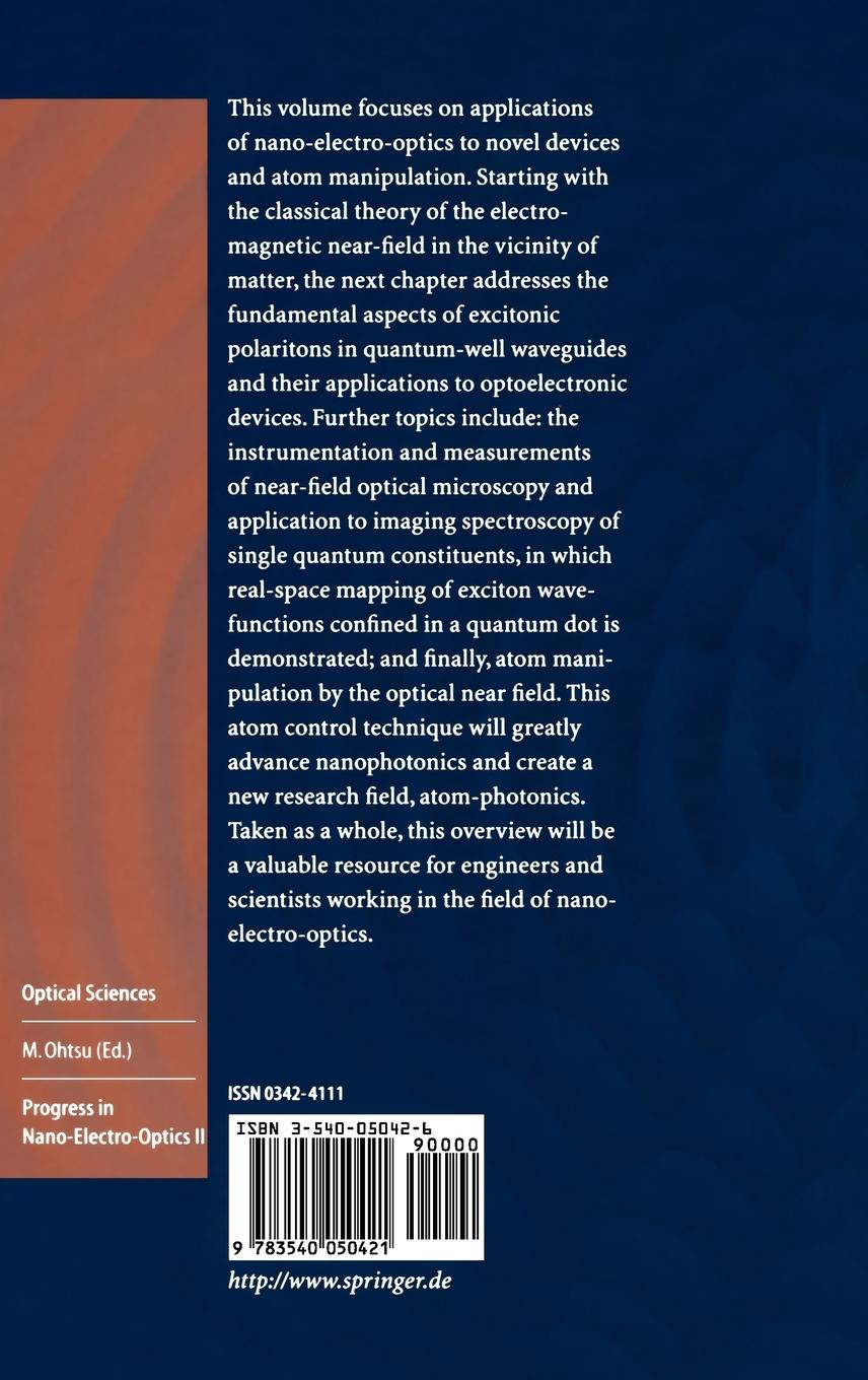 Rückseitencover Progress in Nano-Electro-Optics II