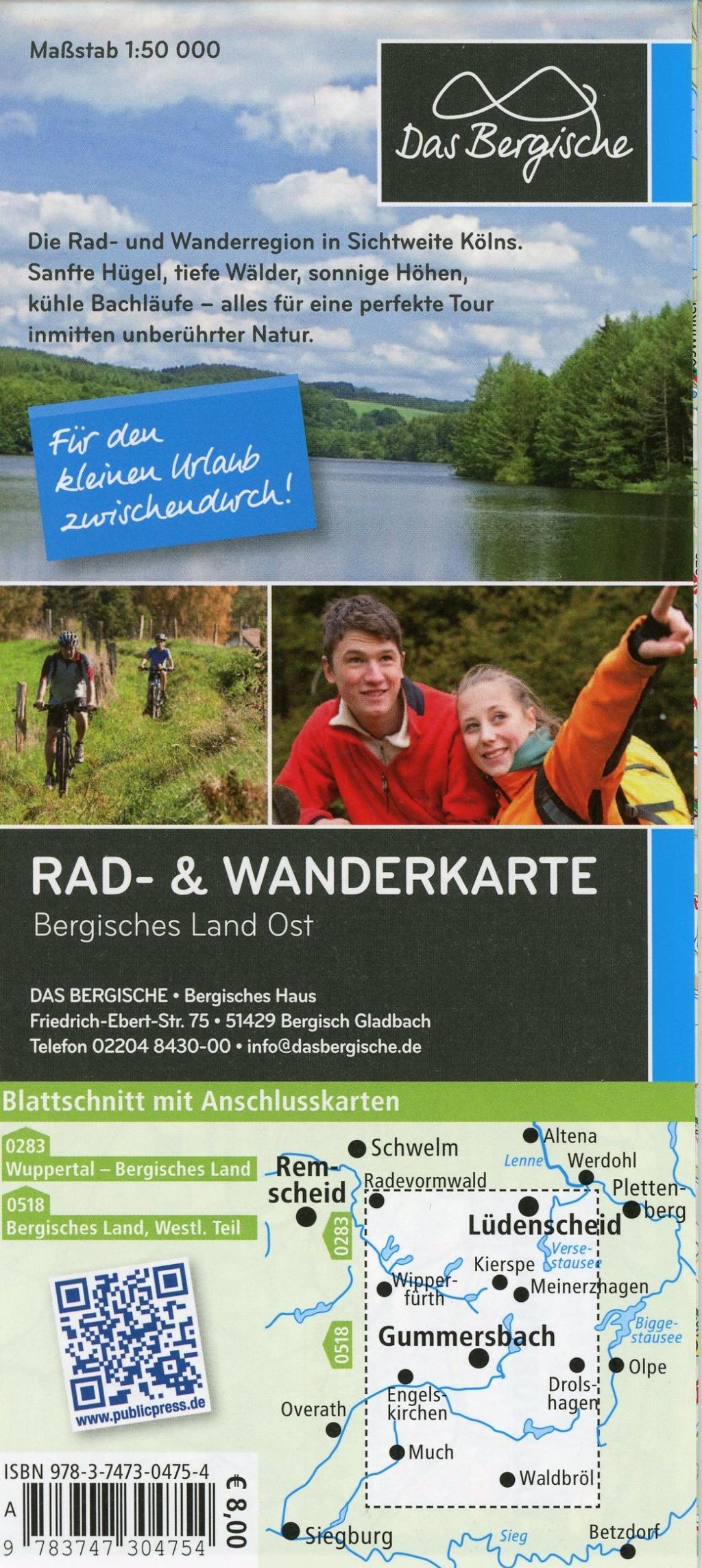 Beispielinhalt (Bild) Bergisches Land, Östlicher Teil 1:50 000