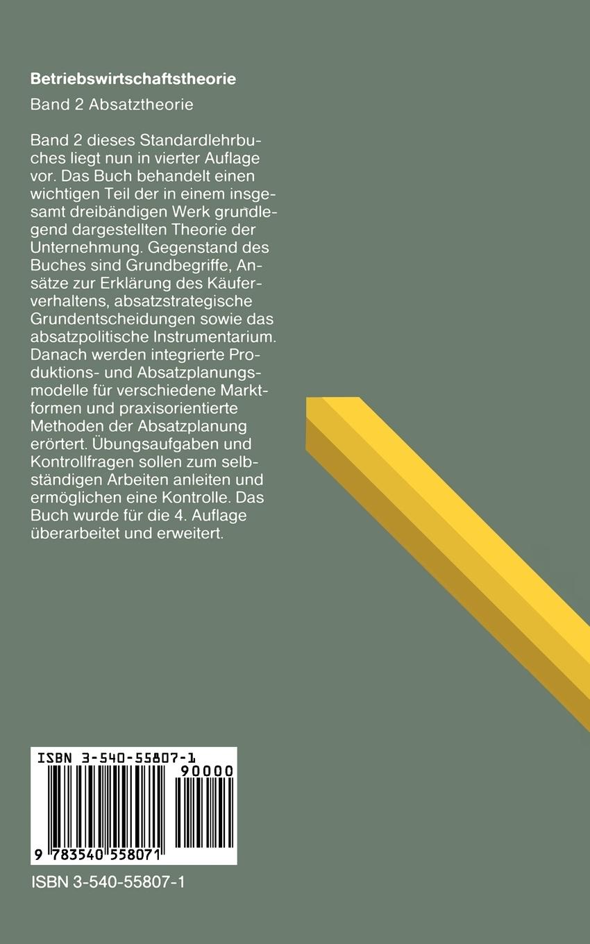 Rückseitencover Betriebswirtschaftstheorie