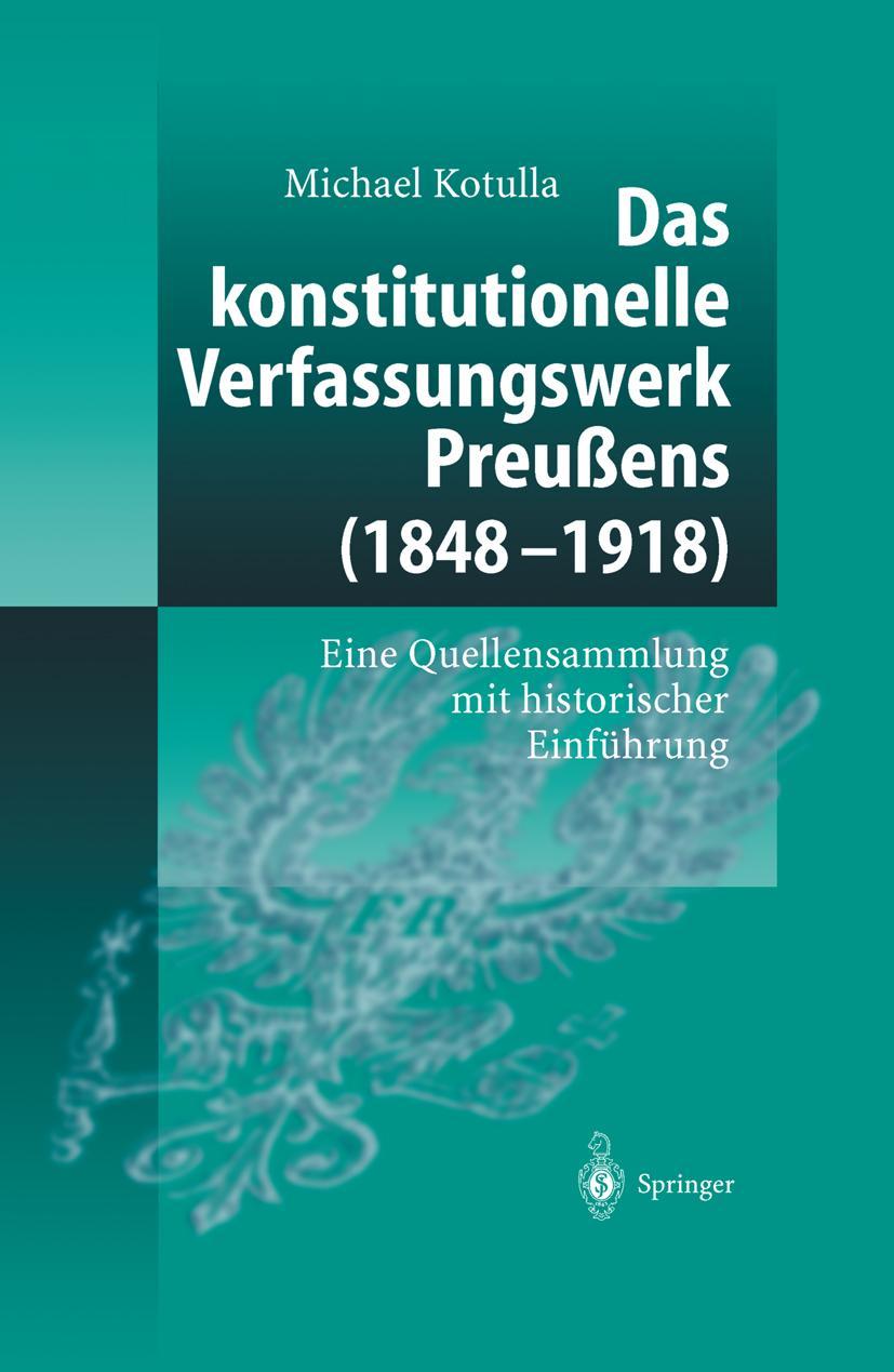 Vorderes Coverbild Das konstitutionelle Verfassungswerk Preußens (1848-1918)