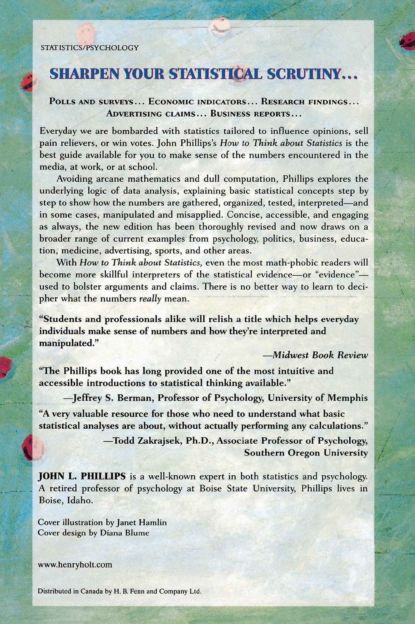 Rückseitencover How to Think about Statistics