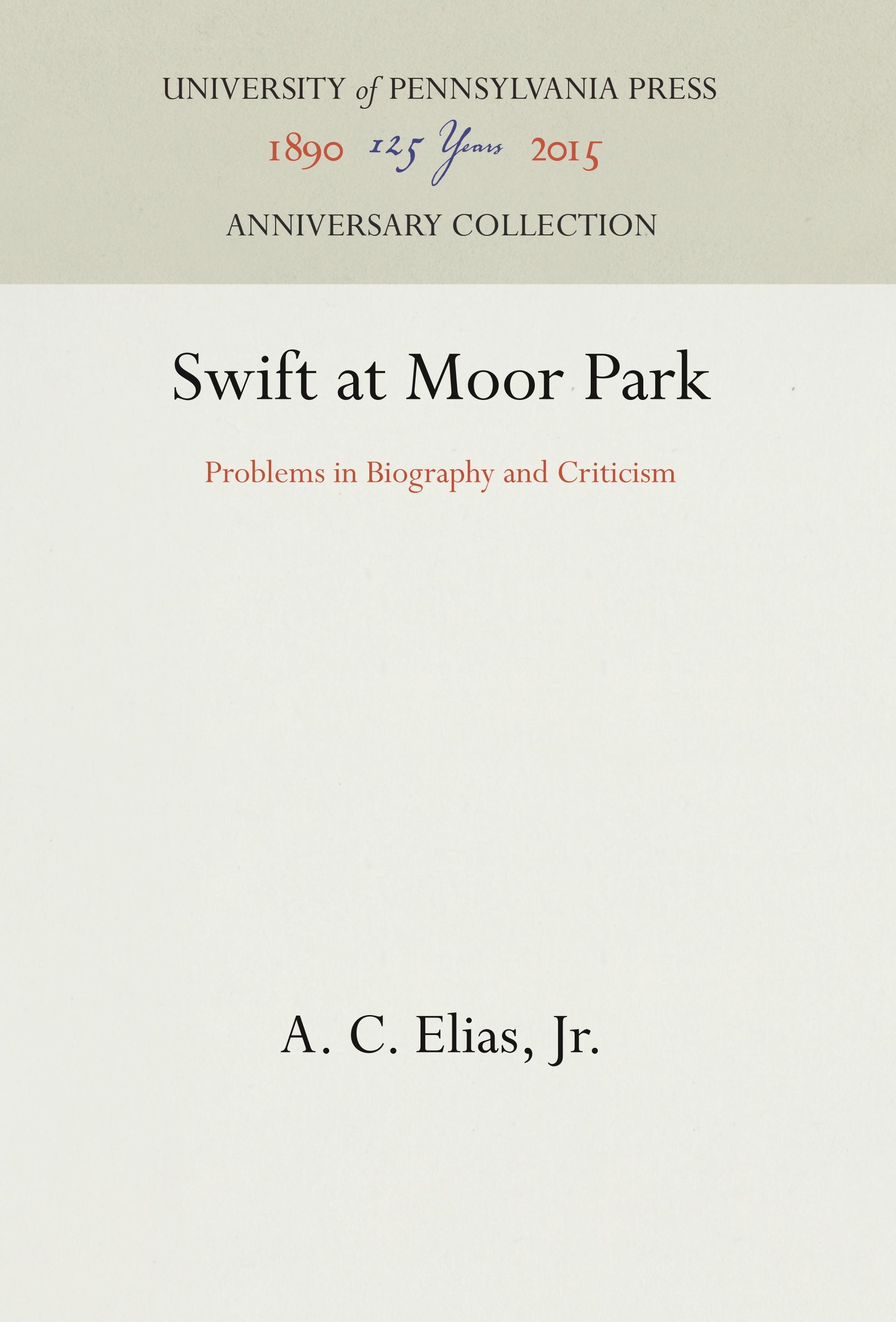 Vorderes Coverbild Swift at Moor Park