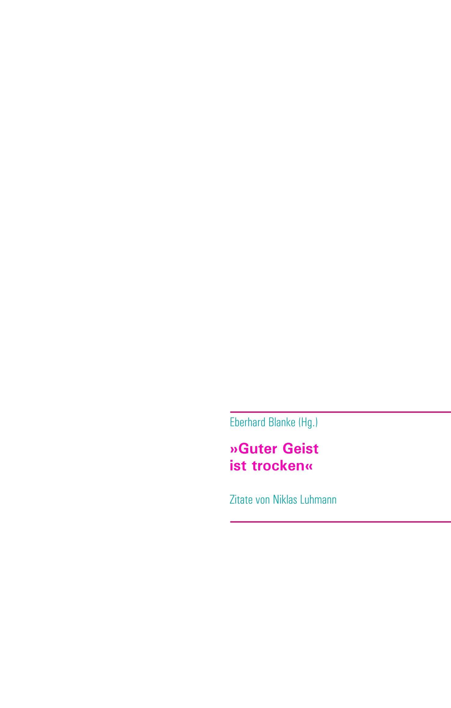 Vorderes Coverbild 'Guter Geist ist trocken'