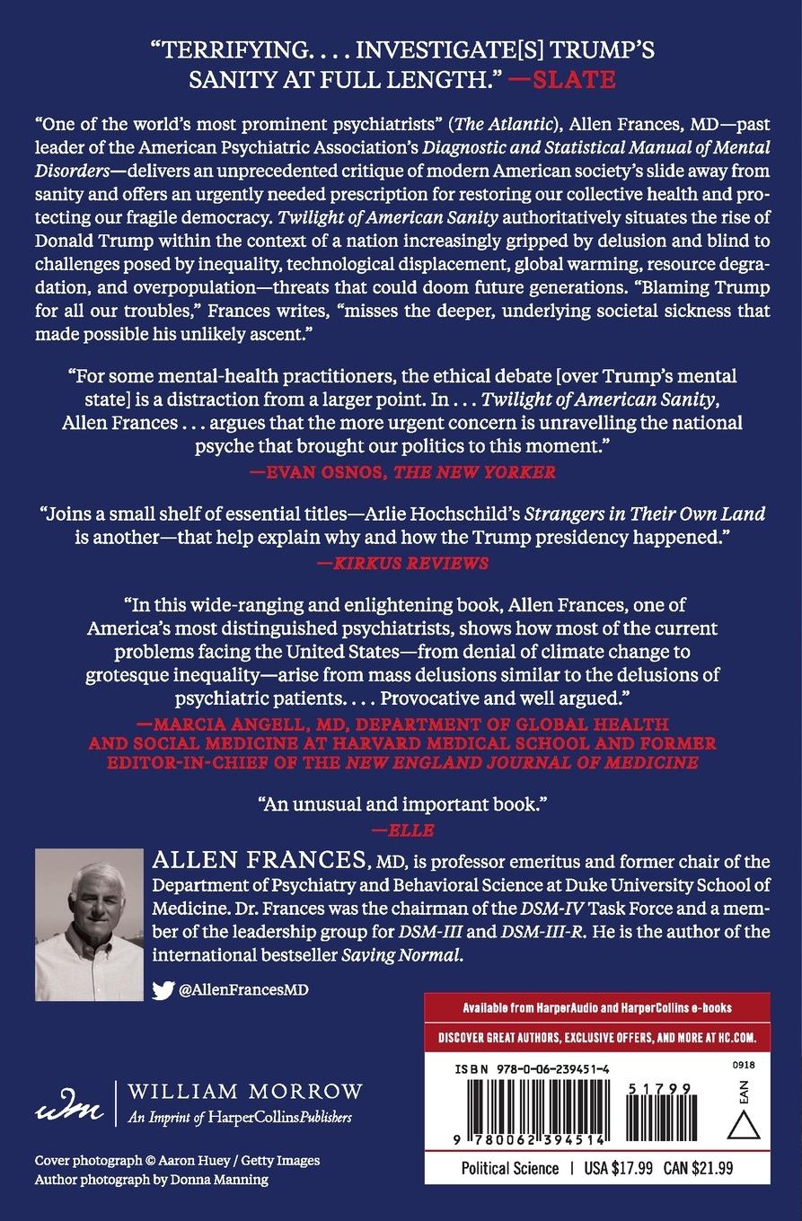 Rückseitencover Twilight of American Sanity