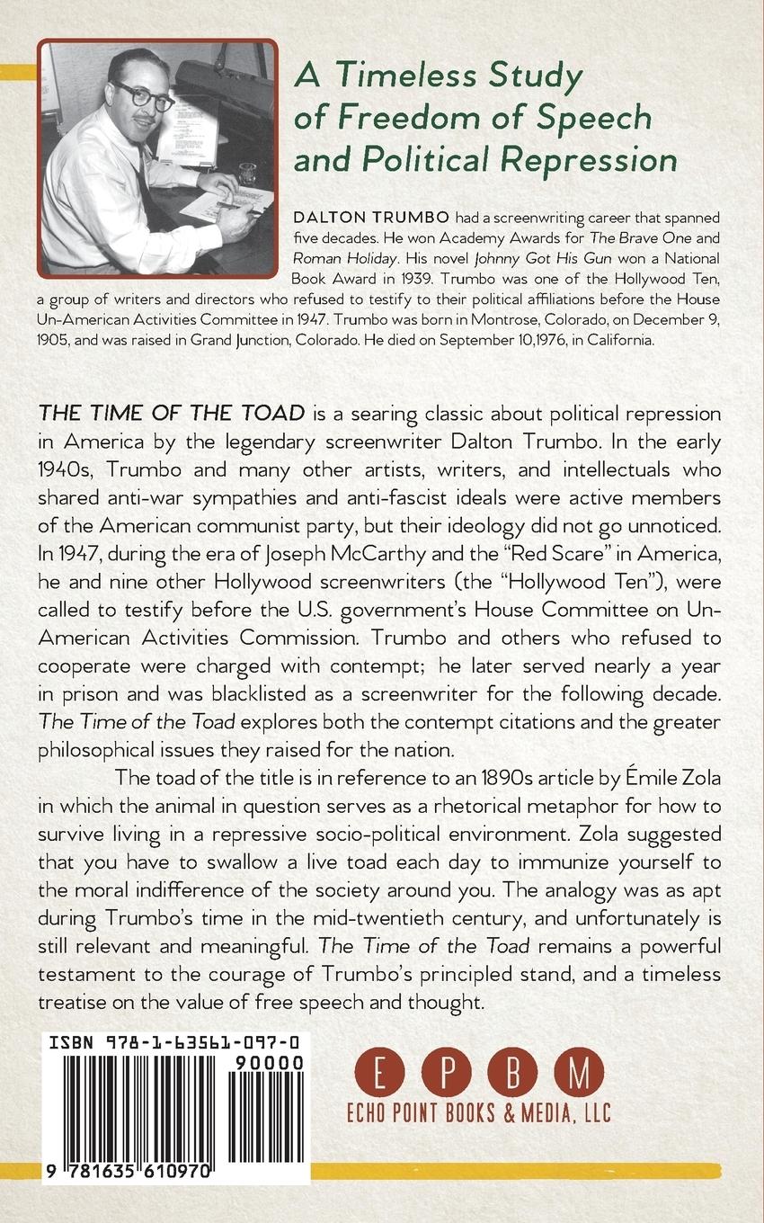 Rückseitencover The Time of the Toad