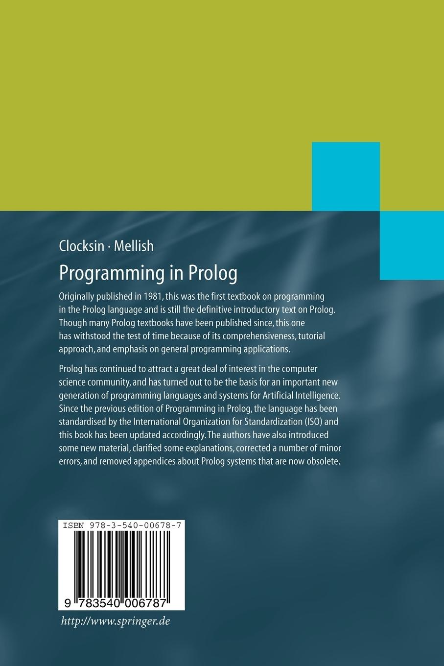 Rückseitencover Programming in Prolog