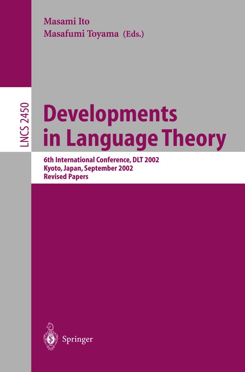 Vorderes Coverbild Developments in Language Theory