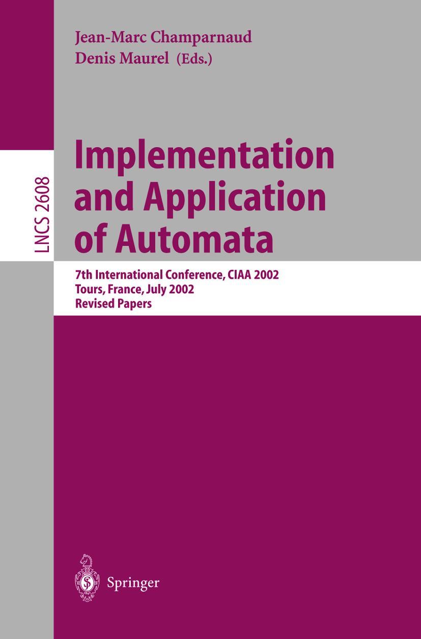 Vorderes Coverbild Implementation and Application of Automata