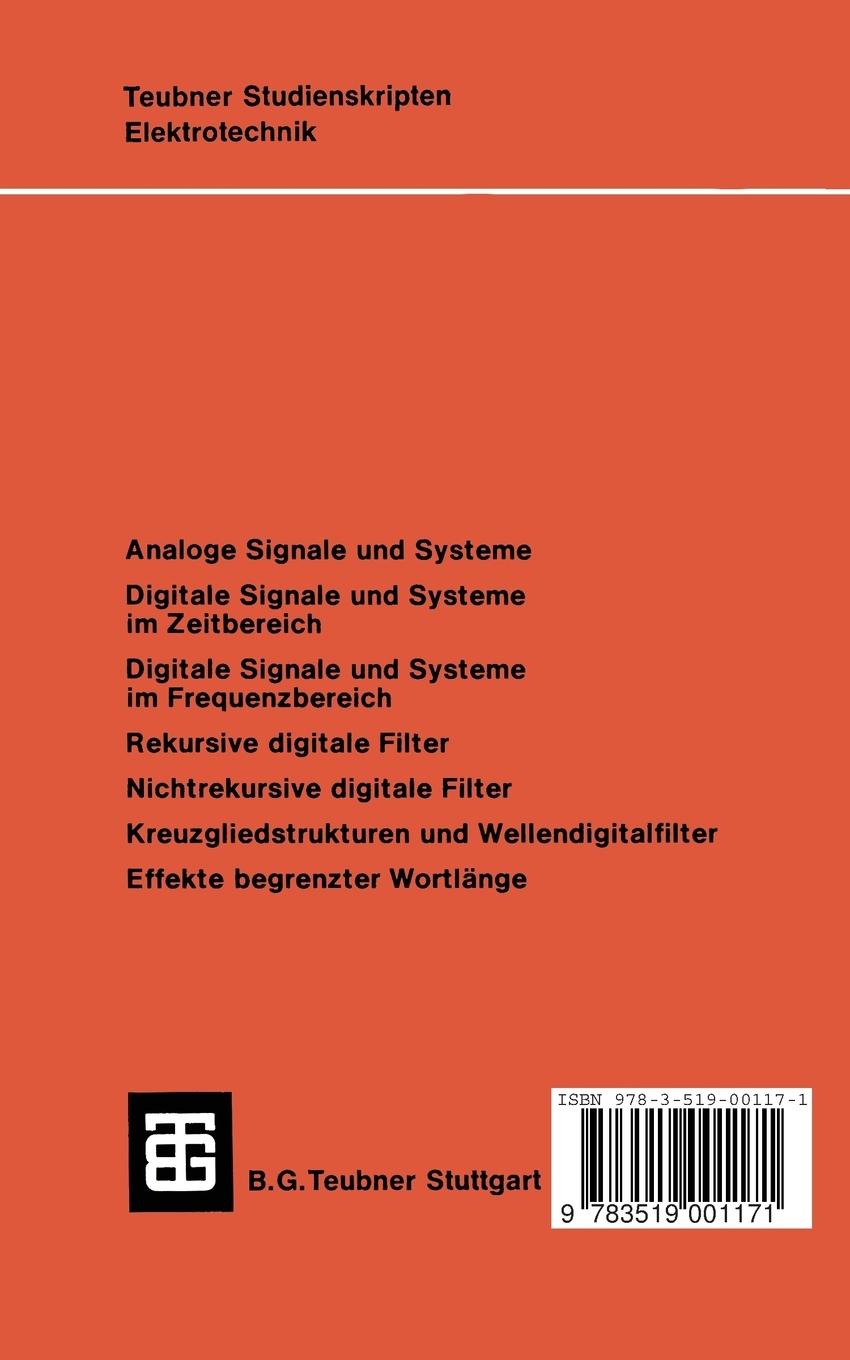 Rückseitencover Einführung in die digitale Signalverarbeitung