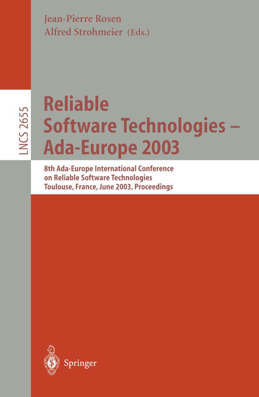 Vorderes Coverbild Reliable Software Technologies -- Ada-Europe 2003