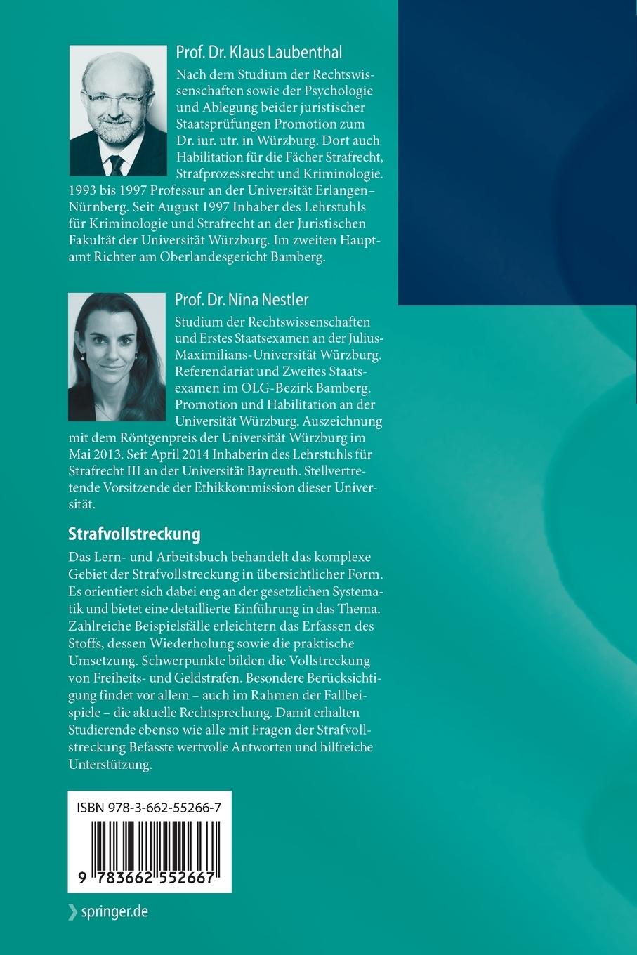 Rückseitencover Strafvollstreckung