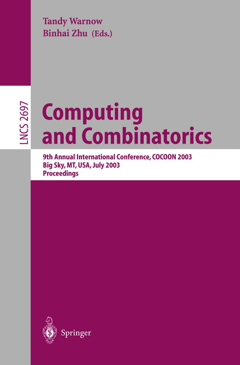 Vorderes Coverbild Computing and Combinatorics