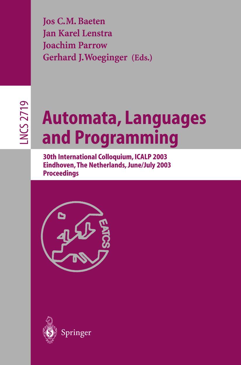 Vorderes Coverbild Automata, Languages and Programming