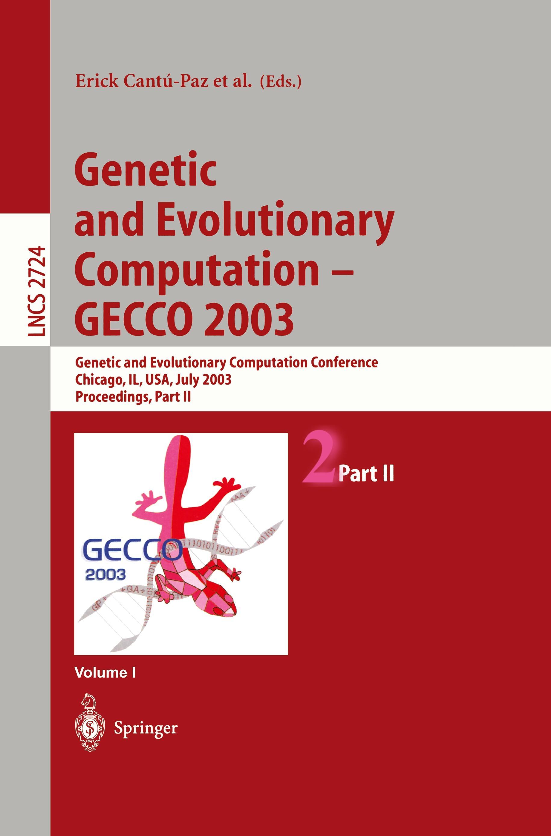 Vorderes Coverbild Genetic and Evolutionary Computation - GECCO 2003