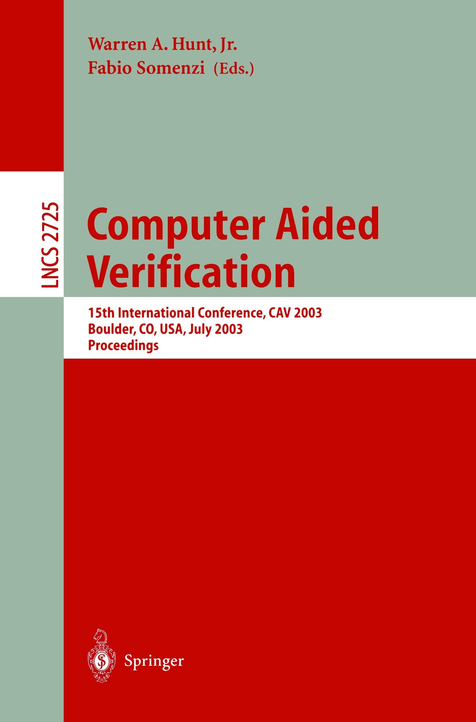 Vorderes Coverbild Computer Aided Verification