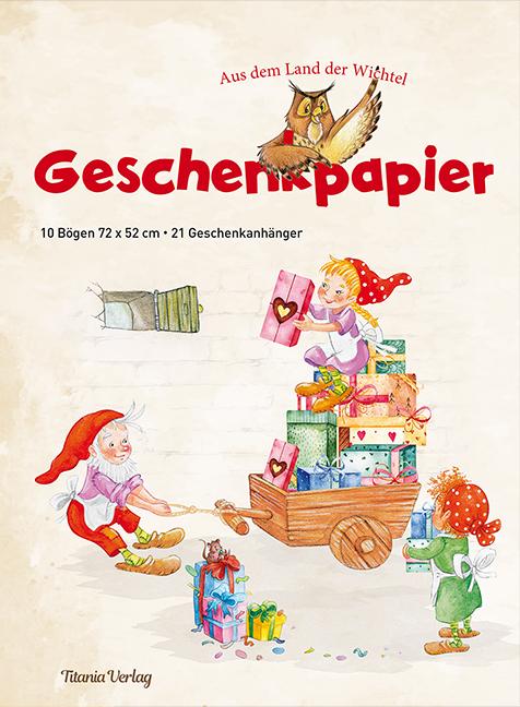 Vorderes Coverbild Geschenkpapier - Aus dem Land der Wichtel