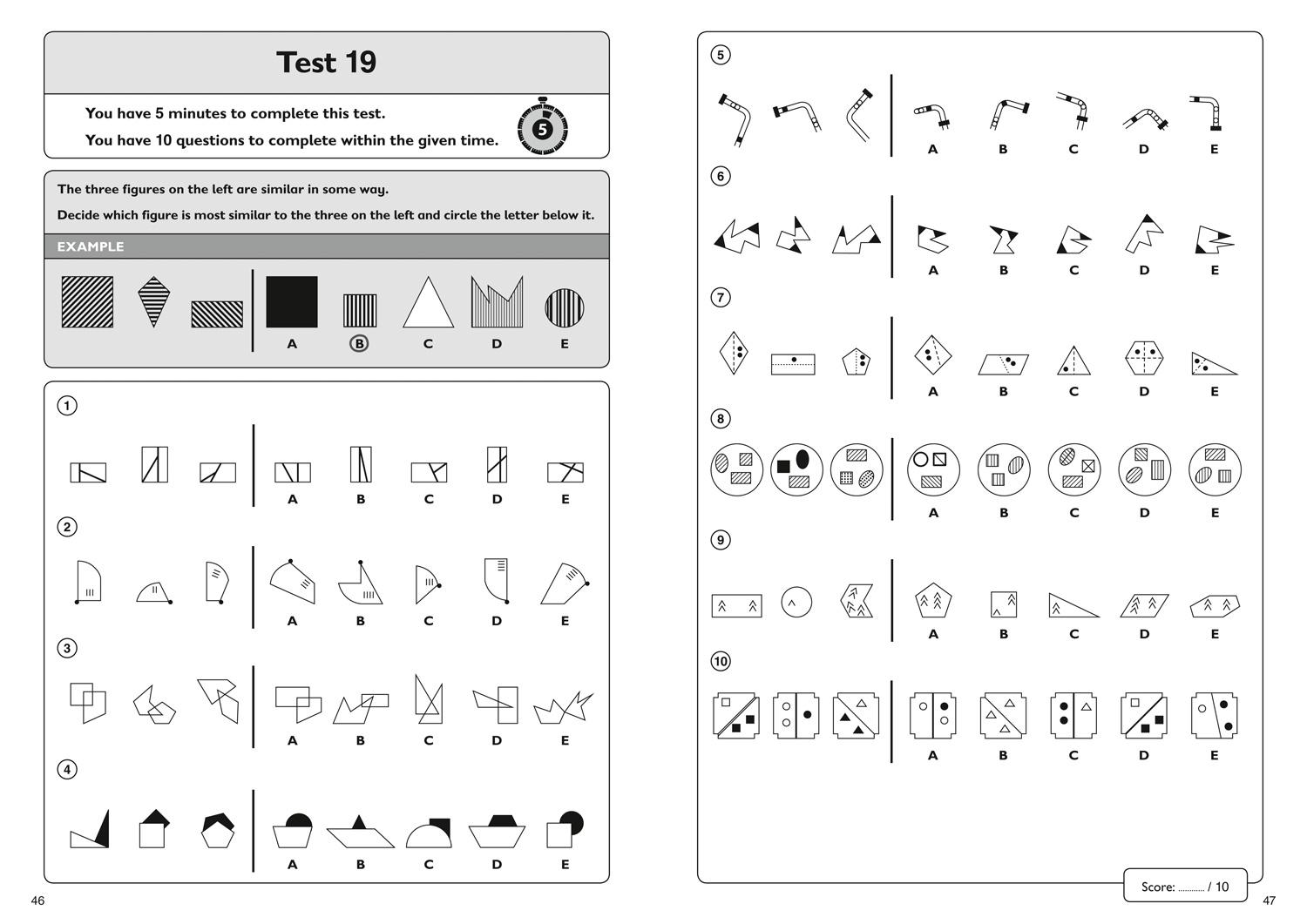 Beispielinhalt (Bild) 11+ Non-Verbal Reasoning Quick Practice Tests Age 9-10 (Year 5)