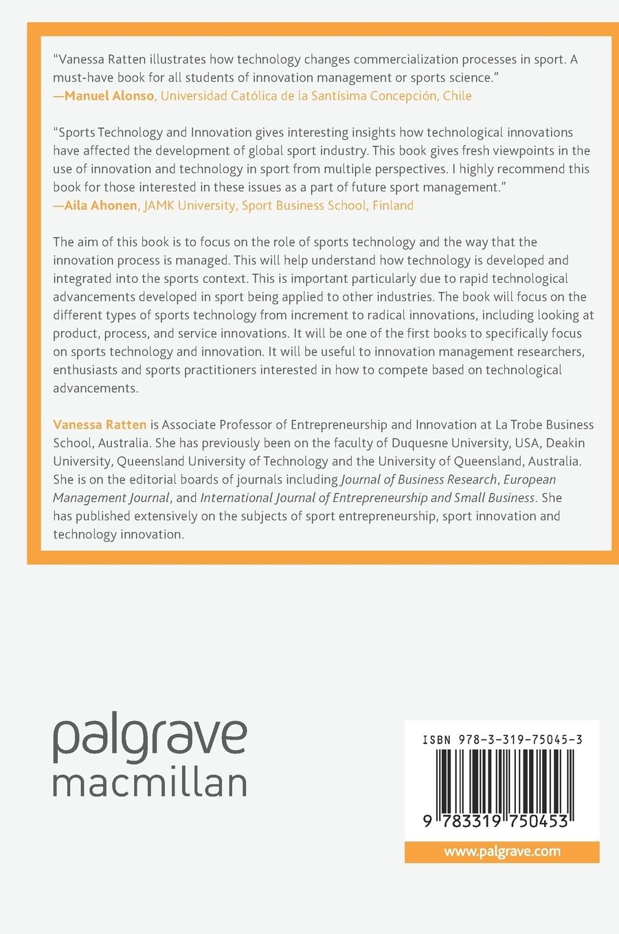 Rückseitencover Sports Technology and Innovation