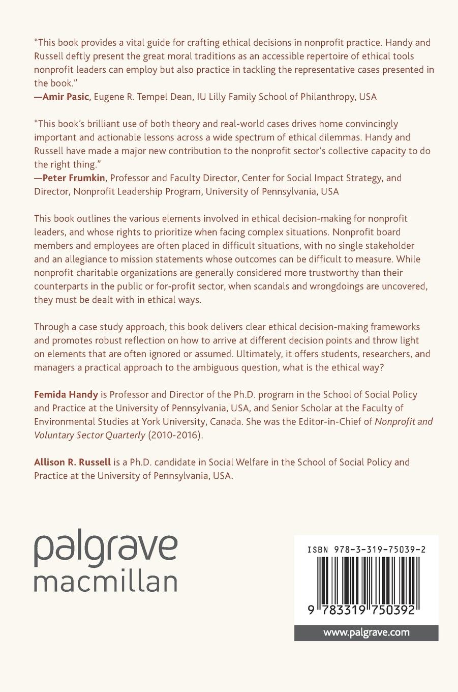 Rückseitencover Ethics for Social Impact