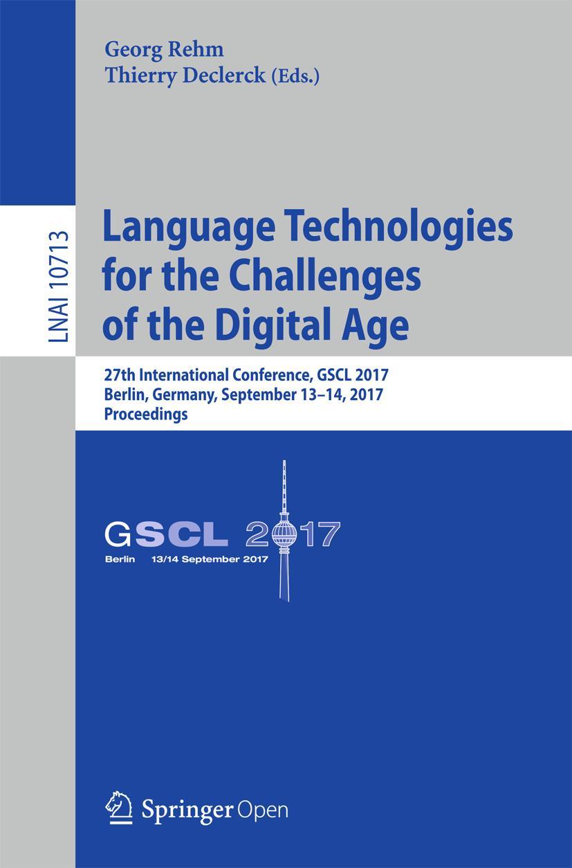 Vorderes Coverbild Language Technologies for the Challenges of the Digital Age