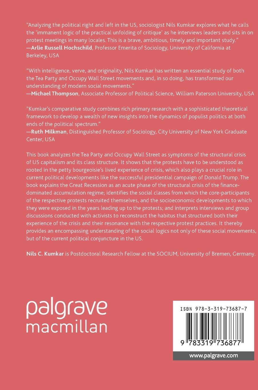 Rückseitencover The Tea Party, Occupy Wall Street, and the Great Recession