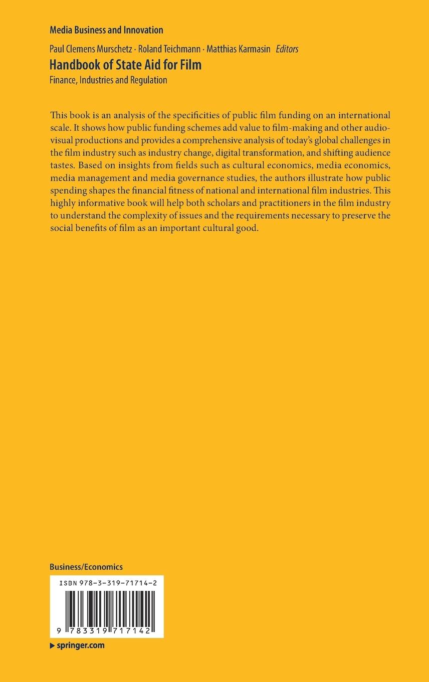 Rückseitencover Handbook of State Aid for Film