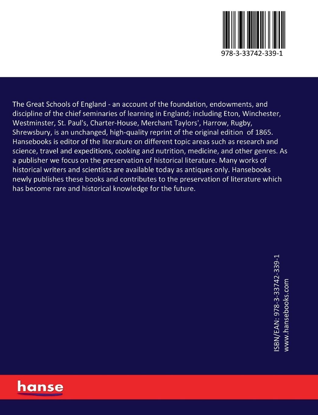 Rückseitencover The Great Schools of England