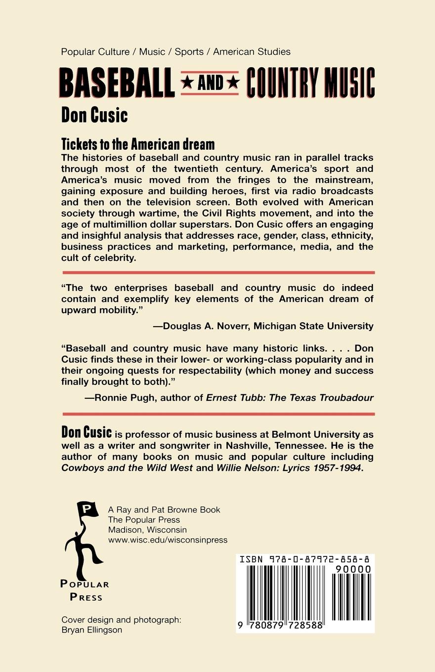 Rückseitencover Baseball and Country Music