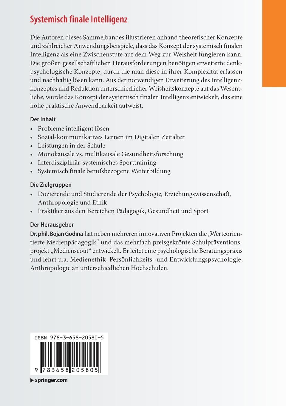 Rückseitencover Systemisch finale Intelligenz
