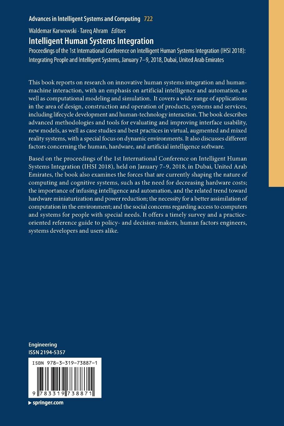 Rückseitencover Intelligent Human Systems Integration