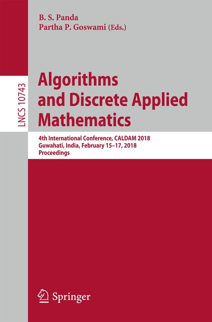 Vorderes Coverbild Algorithms and Discrete Applied Mathematics