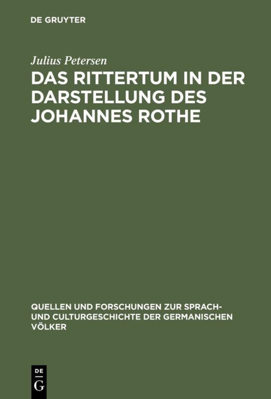 Vorderes Coverbild Das Rittertum in der Darstellung des Johannes Rothe