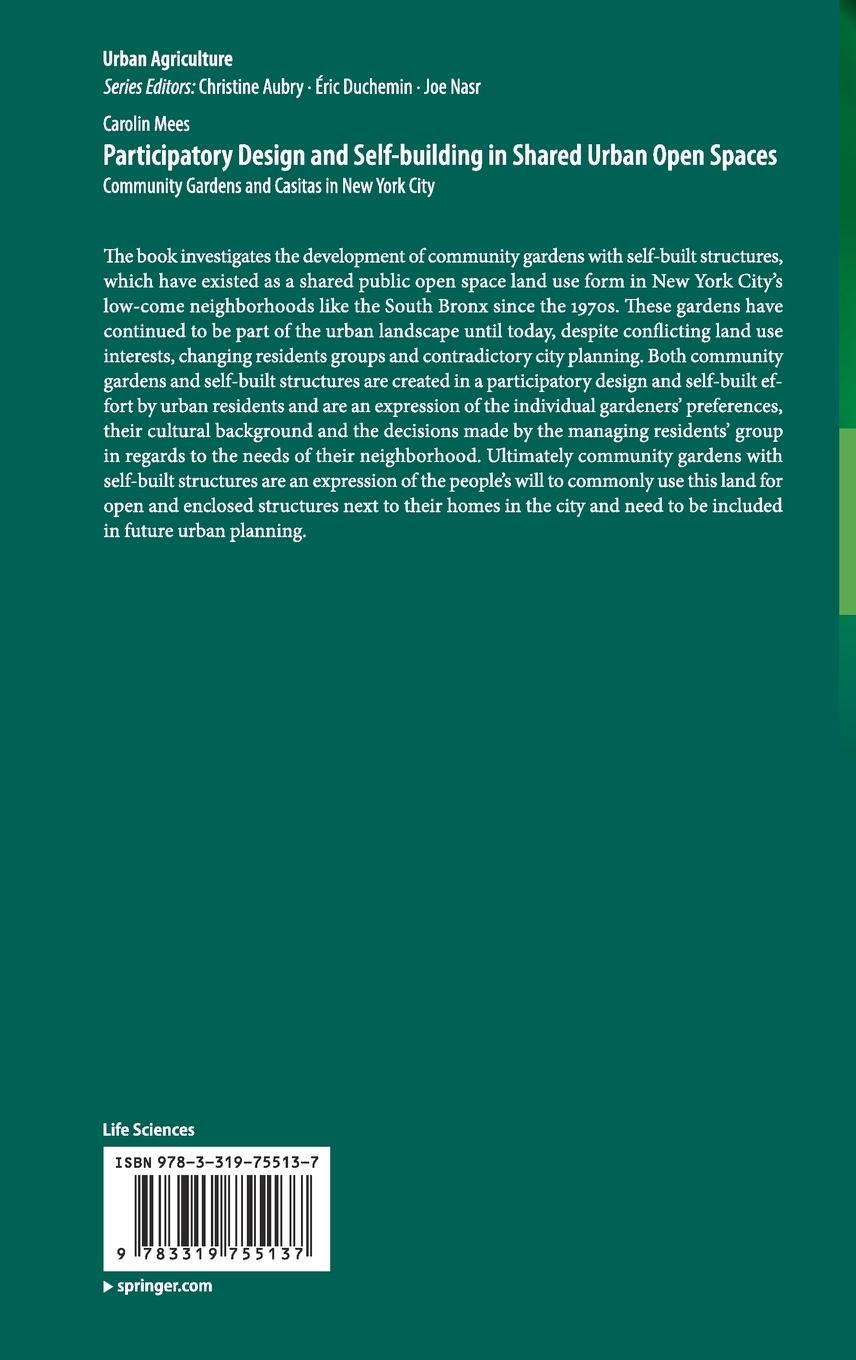 Rückseitencover Participatory Design and Self-building in Shared Urban Open Spaces